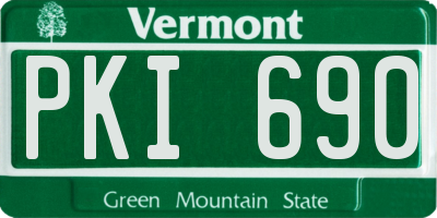 VT license plate PKI690