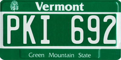 VT license plate PKI692