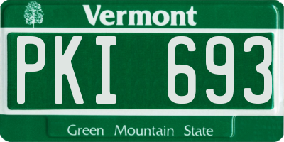 VT license plate PKI693