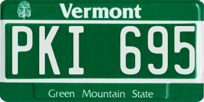 VT license plate PKI695