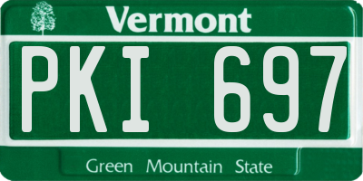 VT license plate PKI697