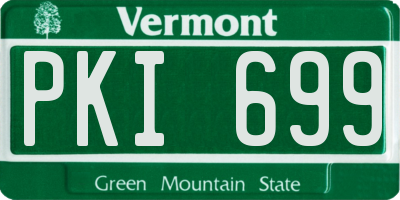 VT license plate PKI699