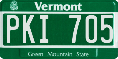 VT license plate PKI705