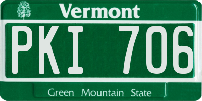 VT license plate PKI706