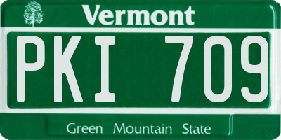 VT license plate PKI709