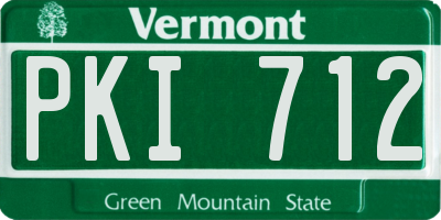 VT license plate PKI712