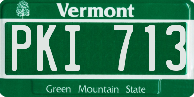 VT license plate PKI713
