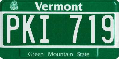 VT license plate PKI719