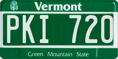 VT license plate PKI720