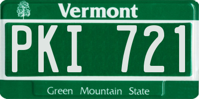 VT license plate PKI721