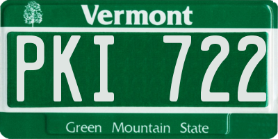 VT license plate PKI722