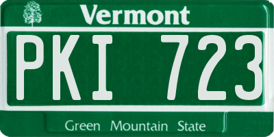 VT license plate PKI723