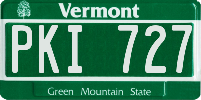 VT license plate PKI727