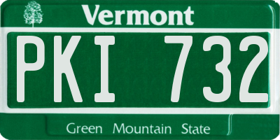 VT license plate PKI732