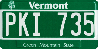 VT license plate PKI735