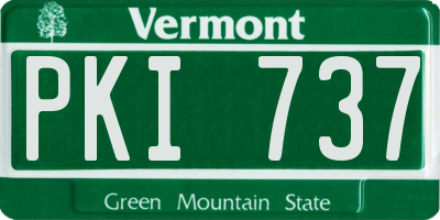 VT license plate PKI737