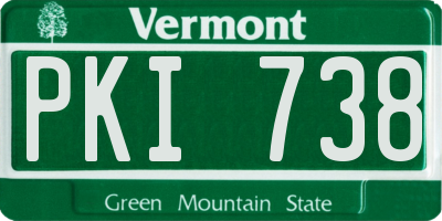 VT license plate PKI738