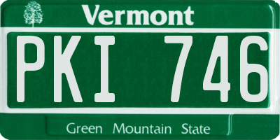 VT license plate PKI746