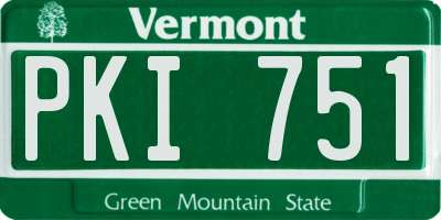 VT license plate PKI751