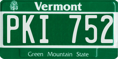 VT license plate PKI752