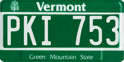 VT license plate PKI753