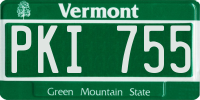 VT license plate PKI755