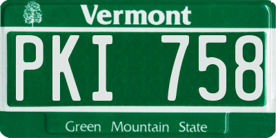 VT license plate PKI758
