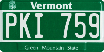VT license plate PKI759