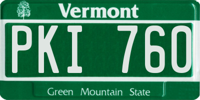 VT license plate PKI760
