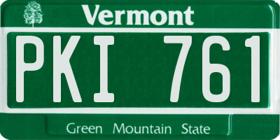 VT license plate PKI761