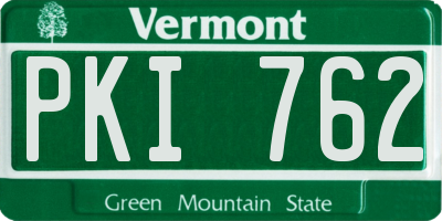 VT license plate PKI762