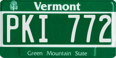 VT license plate PKI772