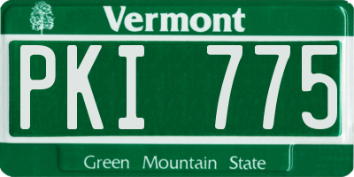 VT license plate PKI775