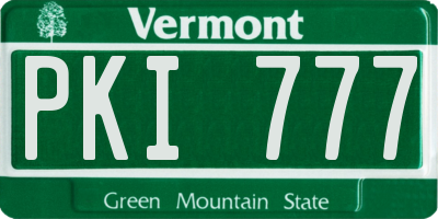 VT license plate PKI777