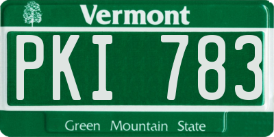 VT license plate PKI783
