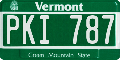 VT license plate PKI787