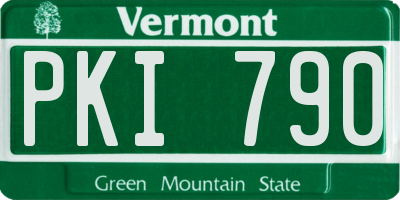 VT license plate PKI790