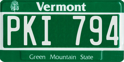 VT license plate PKI794