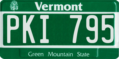 VT license plate PKI795