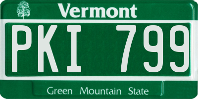 VT license plate PKI799