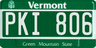 VT license plate PKI806