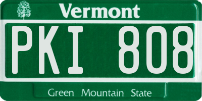 VT license plate PKI808