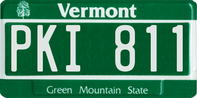VT license plate PKI811