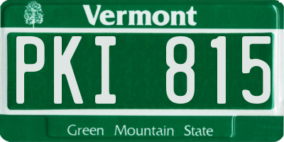 VT license plate PKI815