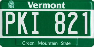 VT license plate PKI821