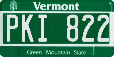 VT license plate PKI822