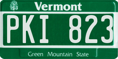 VT license plate PKI823