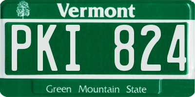 VT license plate PKI824