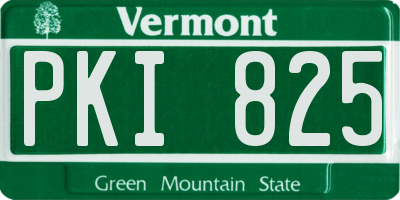 VT license plate PKI825