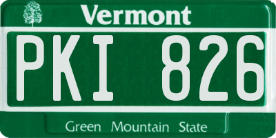 VT license plate PKI826